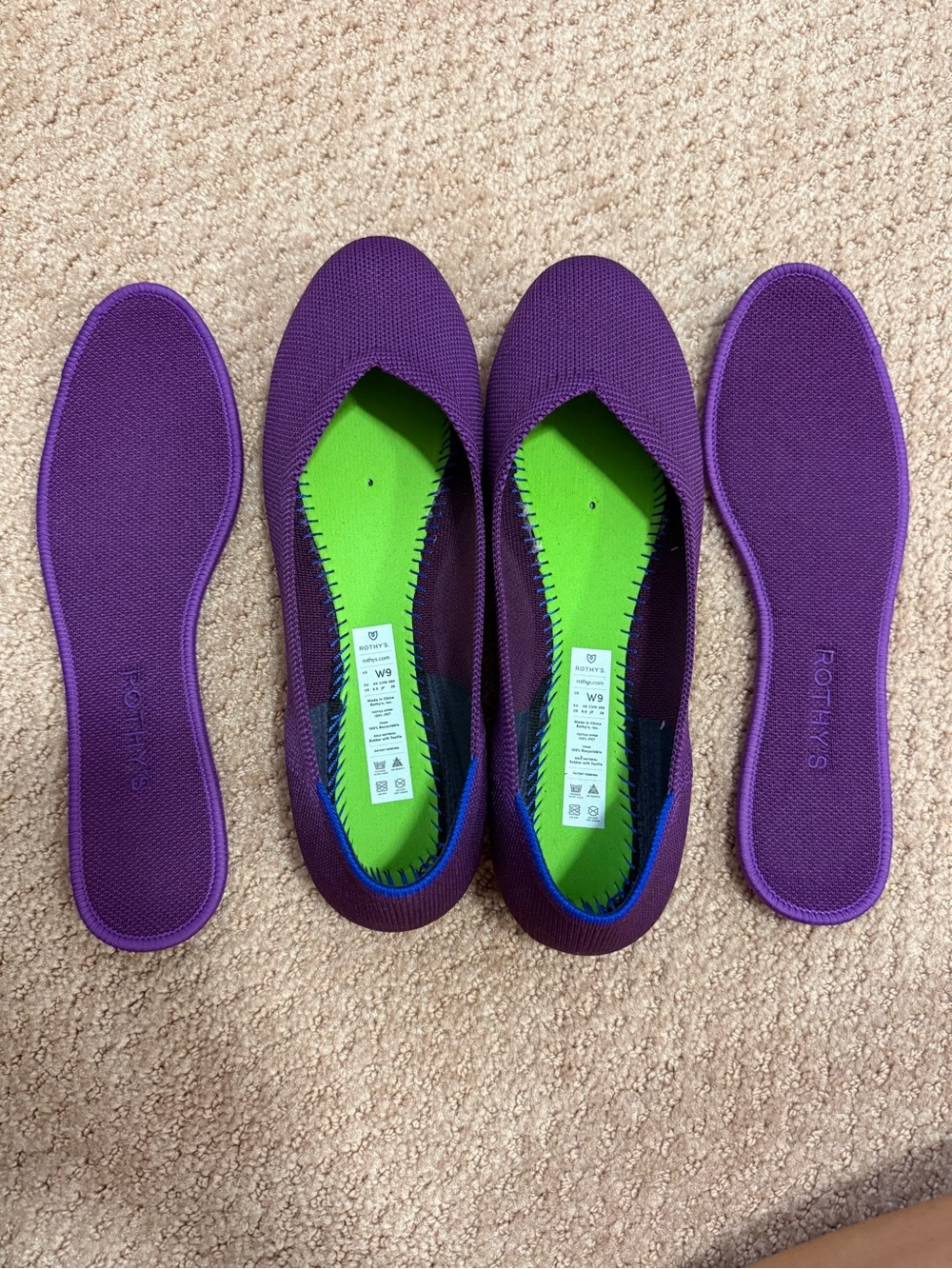 Rothy’s Purple Knit Ballet Flats - Picture 5 of 6